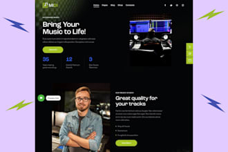 design podcast website, music website,modern band website