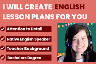 create custom english lesson plans for you