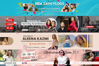 design a stunning youtube banner for you that stands out