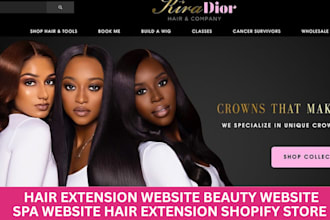 developer hair extension website beauty website spa hair extension shopify store