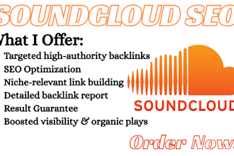 do organic seo backlinks for spotify playlist soundcloud music