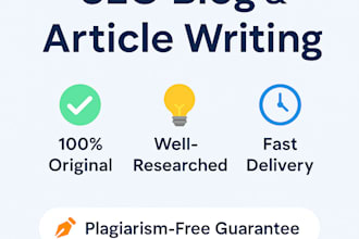 deliver engaging, plagiarism free blog and article content