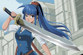 draw custom anime character, fanart, and manga art illustration
