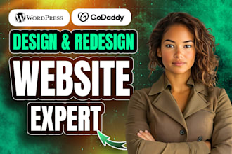 design or redesign professional website on godaddy, wordpress, jimdo, and drupal