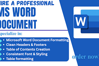 do microsoft word, document formatting, book typesetting and book layout design