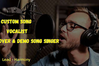record powerful vocal demo cover custom song, soulful male singer for my genre