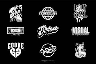 do urban streetwear logo design for your clothing brand or any graphic design