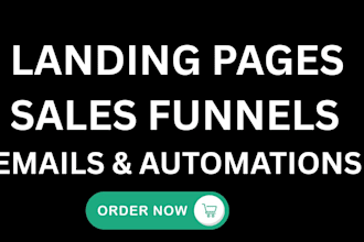 build gohighlevel website sales funnel landing page funnel email automation