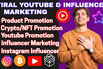 viral youtube shoutout, ig marketing, crypto promotion to active UK US audience