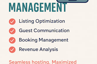 be your virtual property manager for airbnb booking com and expedia etc