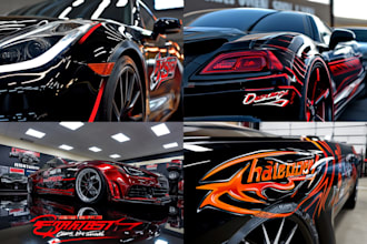 create a logo for window tinting, vinyl wrap, and mobile vehicle detailing