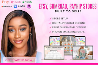 design etsy digital products etsy pod set up etsy shop gumroad payhip etsy seo