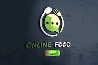 do restaurant pizza bbq food logo and food truck design