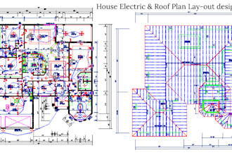 create detailed electrical floor plan designs in autocad 2d