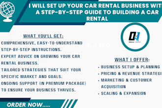 set up your car rental business with a step by step guide
