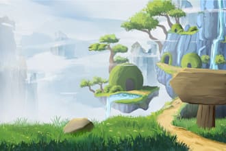 make high quality background art for game animation website
