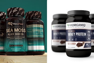 do product design bottle label design with 24 hours