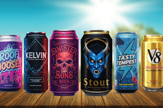 creative energy drink label design for your brand