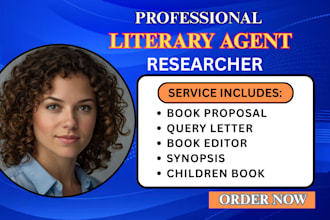 write query letter with book proposal and get you top active literary agent