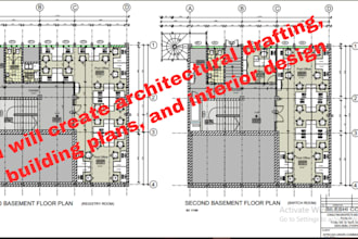create architectural drafting, building plans, interior design, mep drawing