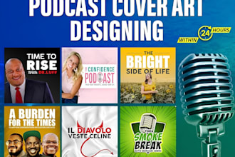 design unique podcast logo and podcast cover art