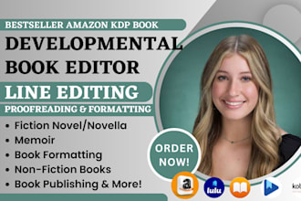 provide substantive developmental or line editing, format nonfiction and fiction