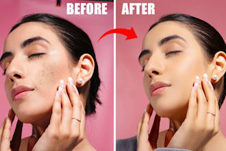 do photo retouching, photo editing and skin retouching
