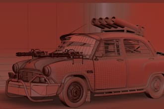 do 3d car modeling, 3d military vehicle, car rendering, 3d vehicle, gtav,