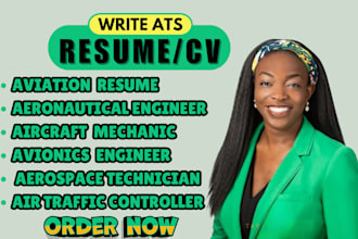 write a professional ats aviation pilot aircraft aerospace cargo agent resume cv