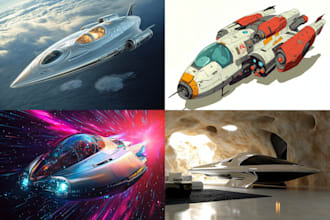 create a spaceship or vehicle design for you