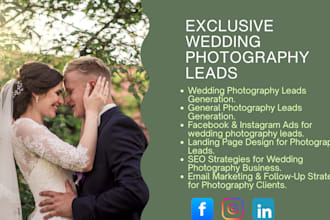 generate high quality wedding photography leads photography lead generation