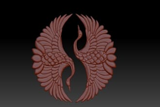 2d or 3d modern, website emblem design or business design logo model cnc print
