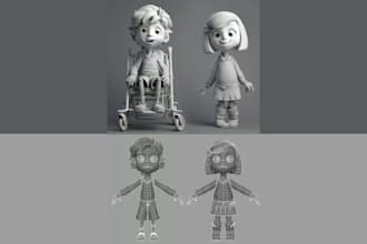 sculpt and model 3d metahuman game character 3d rigging 3d character animation