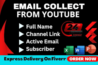 do youtube influencer research and collect email list for your outreach campaign