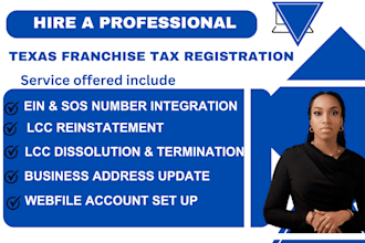 set up your texas franchise tax account with webfile and compliance services