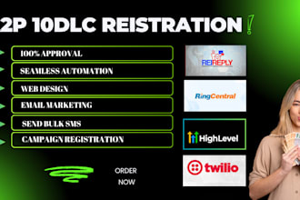 setup a2p 10dlc, bulk SMS, IVR for twilio, ghl, ringcentral