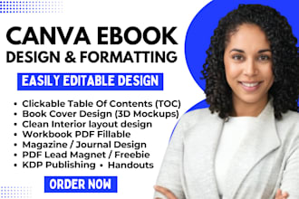create canva ebook design workbook PDF lead magnet  booklet etsy journal planner