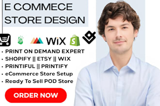 setup print on demand store on shopify etsy wix ecwid gelato printful printify