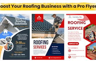 metal roof flyer design roofing door repair replacement ads
