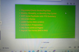 create accurate paystubs, w2, 1099, and payroll tax documents