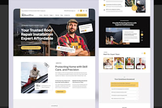design stunning construction website, solar cctv installer web roofing website