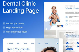 create best dentist, medical, healthcare, website  design using wordpress wix