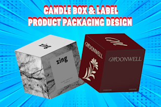 ccandle label cosmetics business box packaging product label packaging design