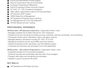 provide best services as an HR professional