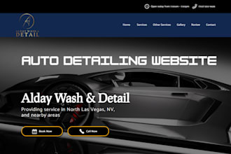 mobile detailing website auto detailing car wash website autobody repair website