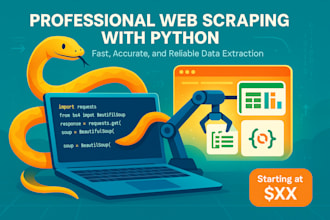 do python web scraping, data mining, data scraping, data scraper