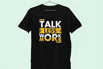 create modern graphic typography t shirt design for your business