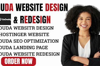design duda website hostinger website godaddy website landingpage design showit