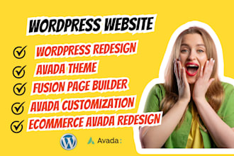 design responsive wordpress ecommerce website using avada and fusion builder