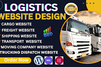 create logistics website trucking website on wix square space